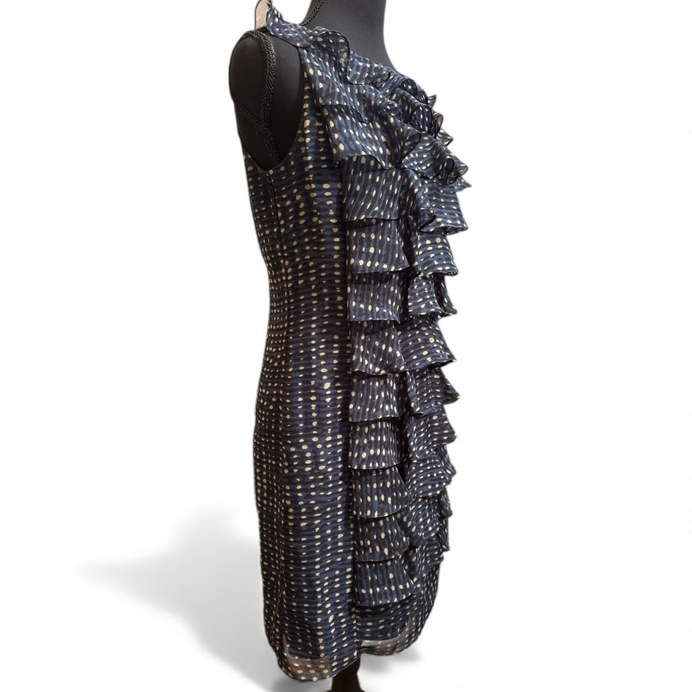 NWOT ADRIANNA PAPPEL Flirty Sleveless Ruffle Dress